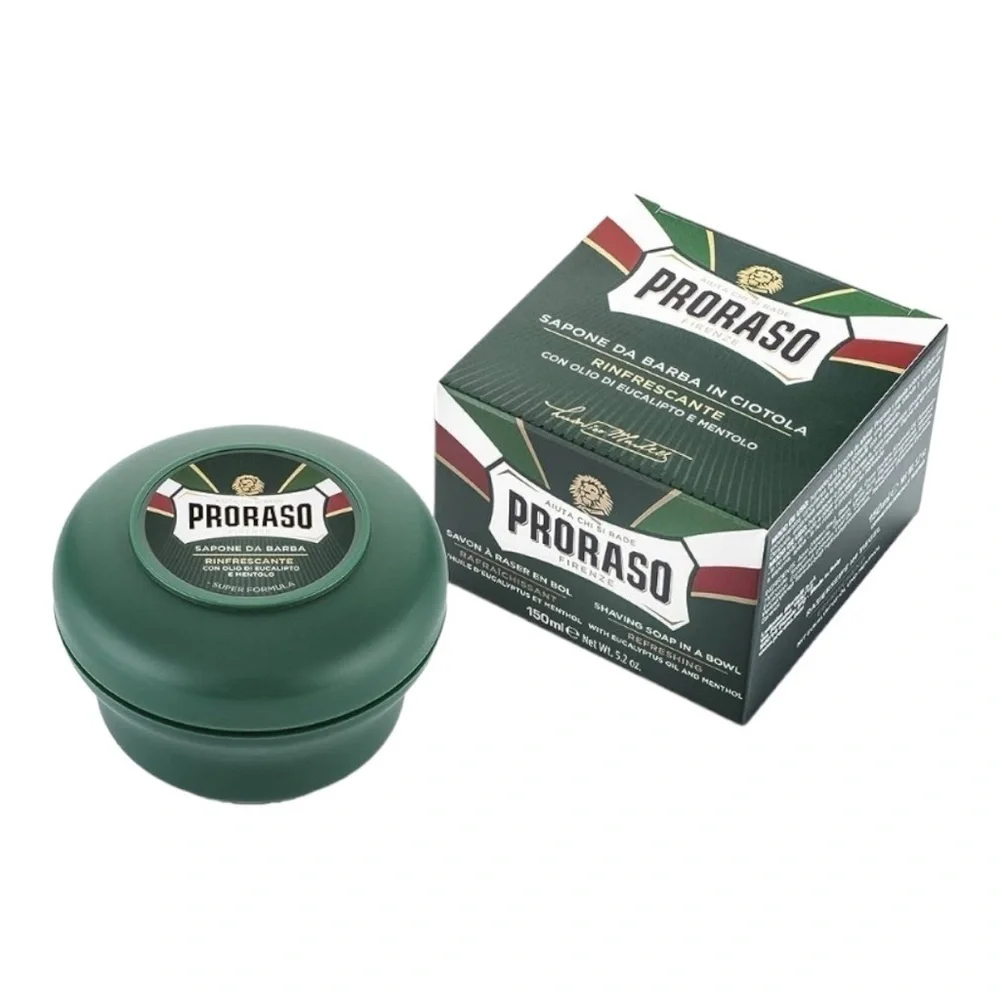 Proraso Shaving Soap in a Bowl with Eucalyptus Oil and Menthol